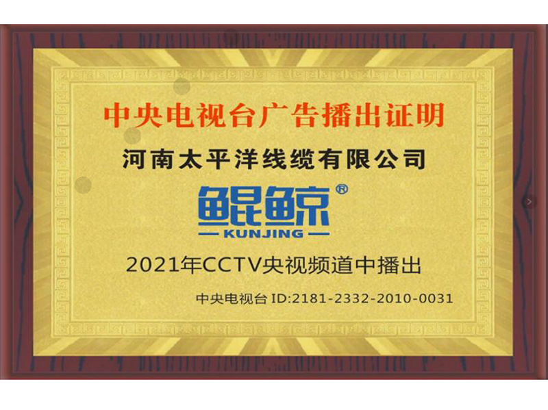 中央電視臺廣告播出證明